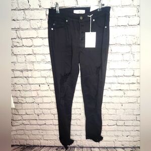 KANCAN high-rise Skinny Black Jeans Bootlegger Stretch KC6038BK NWT Size 11/29